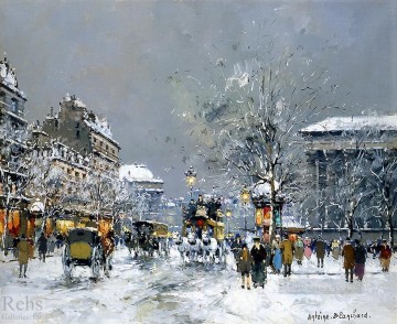 Antoine Blanchard Painting - antoine blanchard place de la madeleine hiver